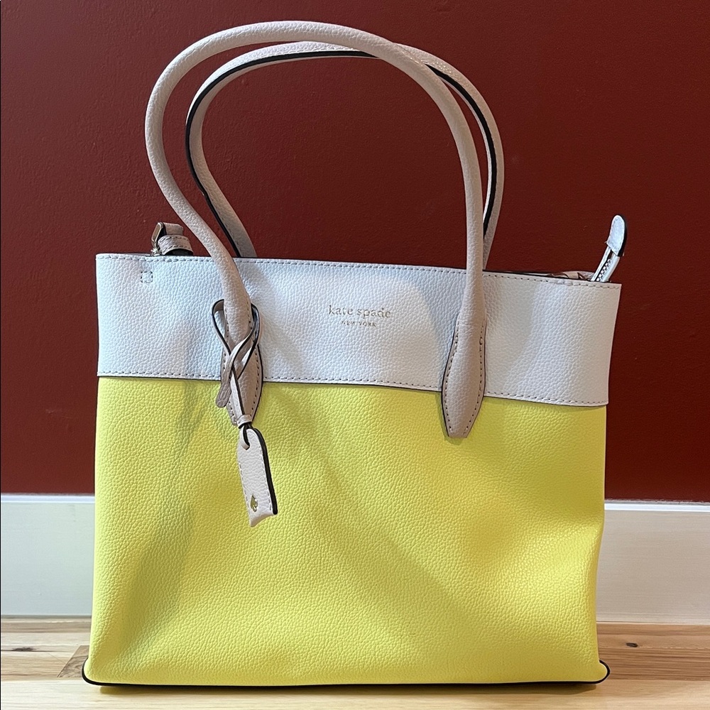 Kate Spade Two-Tone Top Zip Medium Tote